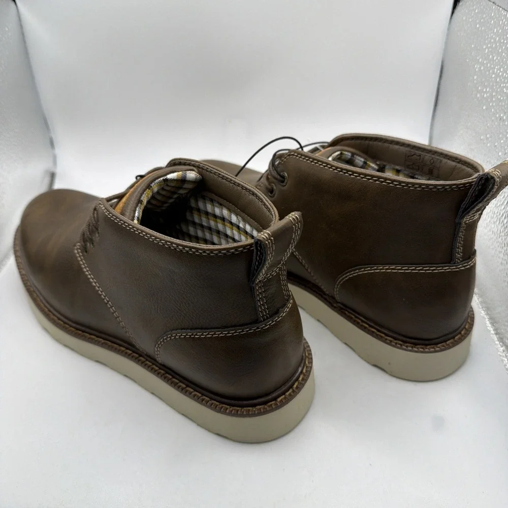 Buffalo David Bitton Metcalf Boots Men's Brown Lace Up Memory Foam Comfort - 8.5